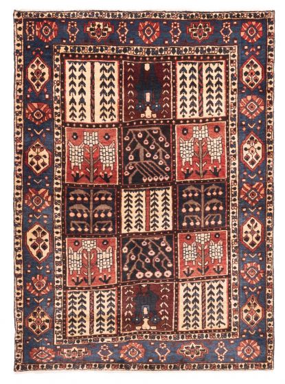 Persian Style 4'9" x 6'8" Hand-knotted Wool Rug 