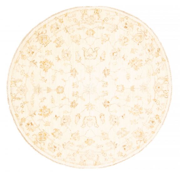 Pakistani Peshawar Oushak 4'1" x 4'1" Hand-knotted Wool Rug 