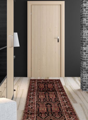 Persian Style 4'0" x 9'10" Hand-knotted Wool Runner Rug 