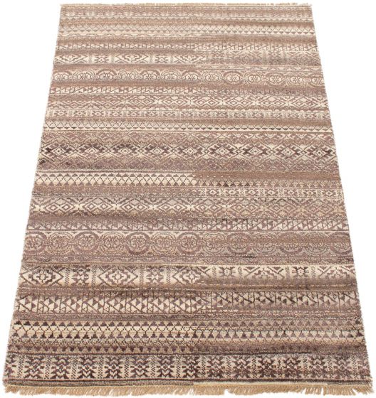 Indian Tangier 4'11" x 7'11" Hand-knotted Wool Rug 