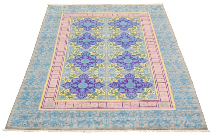 Pakistani Lahore Finest Collection 6'0" x 9'2" Hand-knotted Wool Rug 