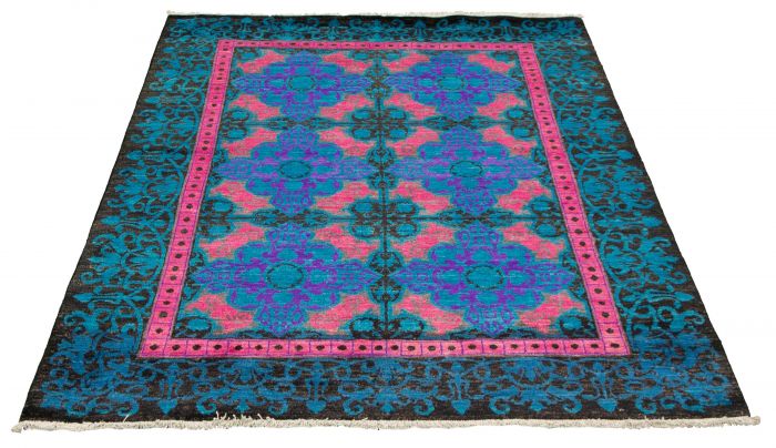 Pakistani Lahore Finest Collection 5'2" x 6'10" Hand-knotted Wool Rug 