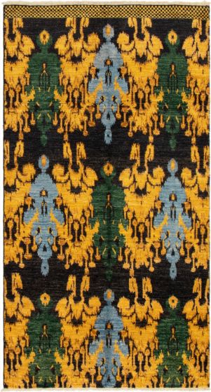 Indian Shalimar 5'1" x 10'3" Hand-knotted Wool Rug 