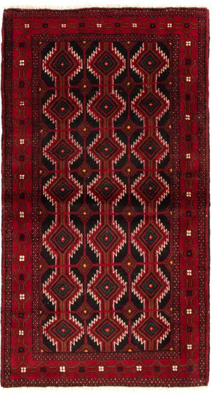 Afghan Teimani 3'3" x 6'1" Hand-knotted Wool Rug 