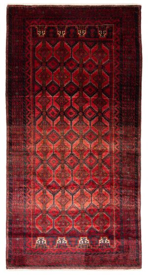 Afghan Royal Baluch 3'10" x 7'7" Hand-knotted Wool Rug 