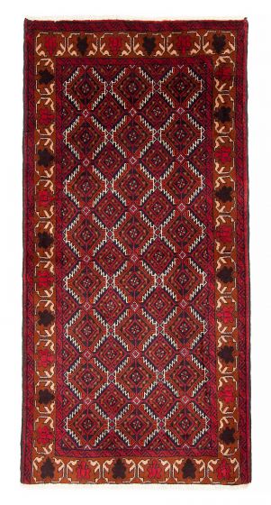Afghan Royal Baluch 3'2" x 6'1" Hand-knotted Wool Rug 