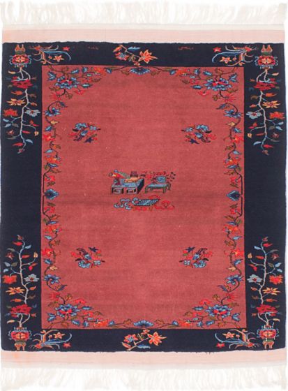 Afghan Finest Mouri 3'10" x 4'8" Hand-knotted Silk, Wool Rug 