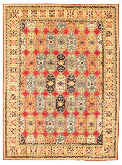 Afghan Finest Ghazni 9'2" x 12'4" Hand-knotted Wool Rug 