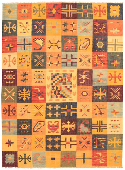 Turkish Sundance 10'3" x 13'11" Flat-Weave Wool Kilim 