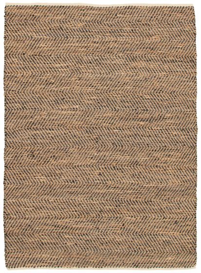Indian Sienna 5'4" x 7'6" Braided Weave Jute Rug 