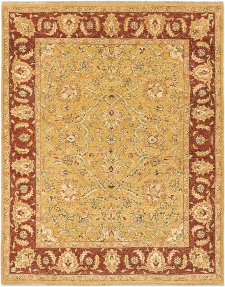 Indian Chobi Twisted 6'4" x 8'0" Hand-knotted Wool Rug 