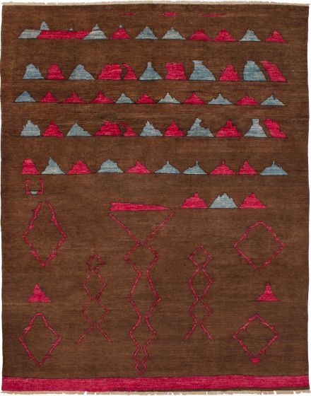 Indian Shalimar 9'5" x 11'10" Hand-knotted Wool Rug 