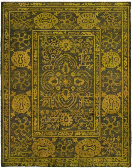 Indian Vibrance 9'0" x 11'9" Hand-knotted Wool Rug 