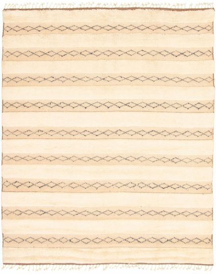 Pakistani Marrakech 8'0" x 9'9" Hand-knotted Wool Rug 