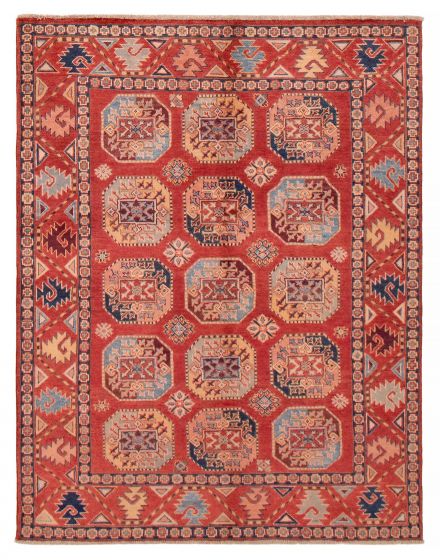 Afghan Uzbek Ghazni 4'10" x 6'5" Hand-knotted Wool Rug 