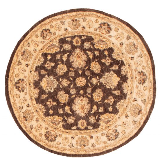 Pakistani Peshawar Oushak 5'0" x 5'0" Hand-knotted Wool Rug 