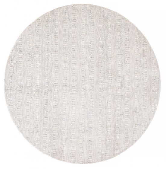 Indian Silk Shadow 8'1" x 8'1" Hand Loomed Silk & Wool Rug 