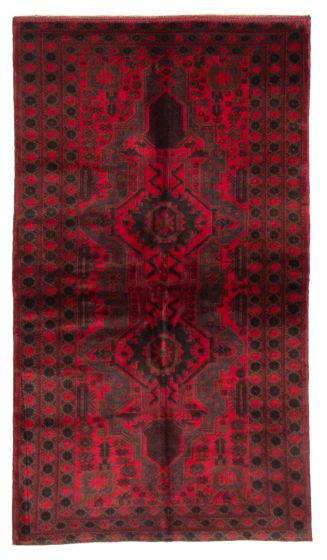 Afghan Teimani 3'8" x 6'4" Hand-knotted Wool Rug 