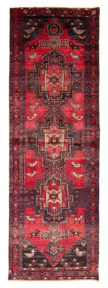 Persian Style 3'2" x 9'6" Hand-knotted Wool Runner Rug 