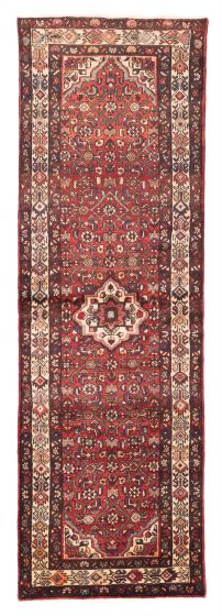 Persian Style 3'2" x 10'0" Hand-knotted Wool Runner Rug 