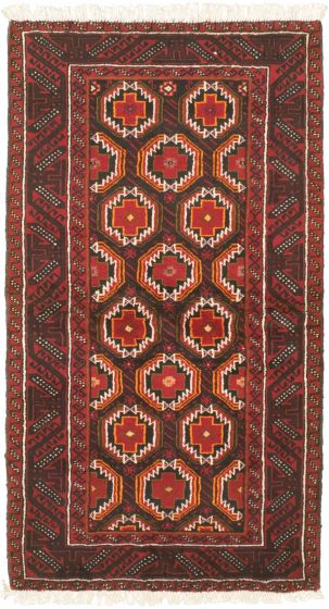 Afghan Akhjah 3'1" x 5'11" Hand-knotted Wool Rug 