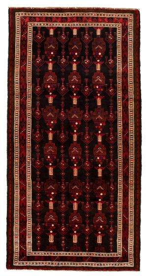 Persian Style 4'7" x 9'10" Hand-knotted Wool Rug 