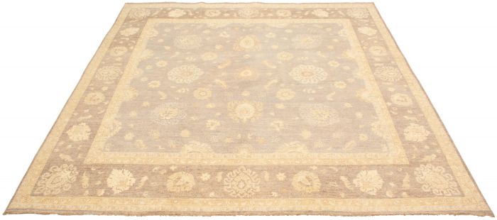 Pakistani Peshawar Oushak 10'0" x 10'3" Hand-knotted Wool Rug 