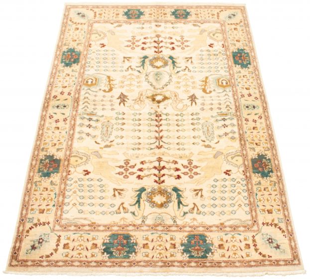 Afghan Chobi Finest 6'1" x 9'0" Hand-knotted Wool Rug 
