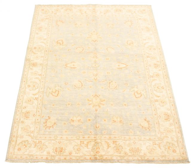Pakistani Peshawar Oushak 6'3" x 8'10" Hand-knotted Wool Rug 
