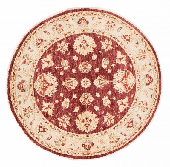 Afghan Chobi Finest 5'2" x 5'2" Hand-knotted Wool Rug 