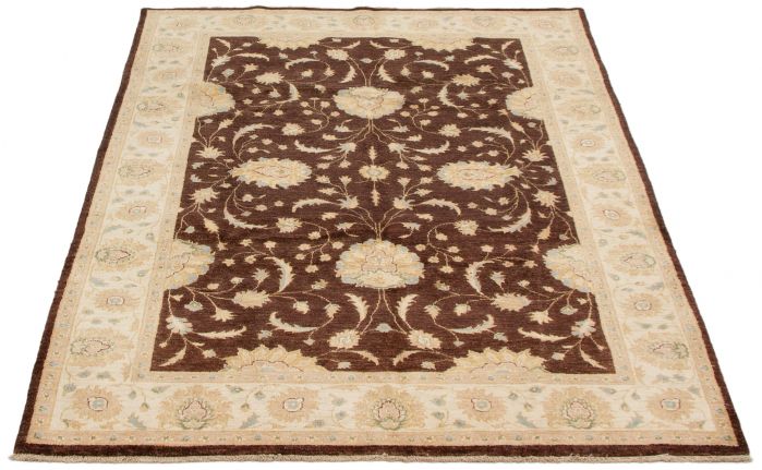 Indian Chobi Twisted 6'3" x 9'7" Hand-knotted Wool Rug 