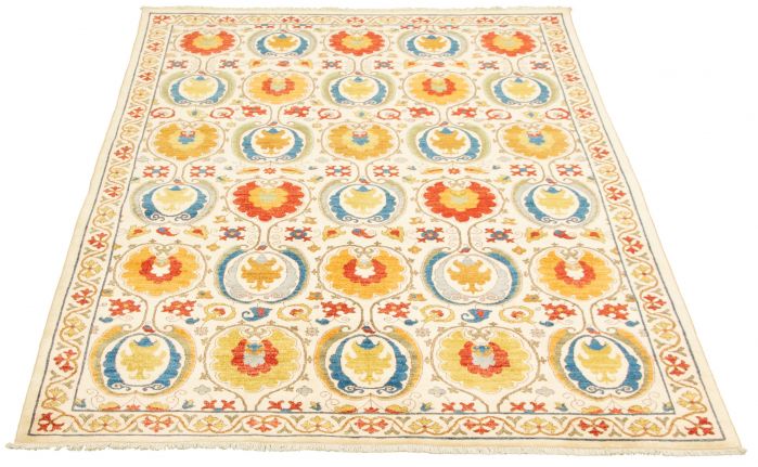Pakistani Lahore Finest Collection 6'0" x 9'0" Hand-knotted Wool Rug 