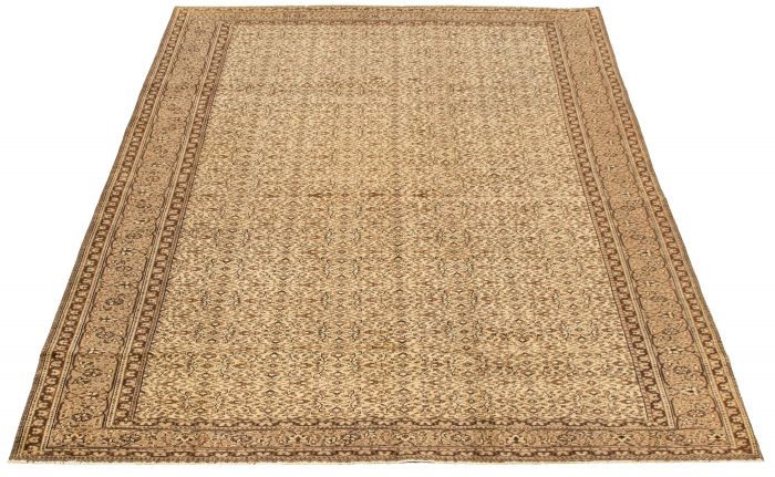 Turkish Kayseri Vintage 6'3" x 9'5" Hand-knotted Wool Rug 