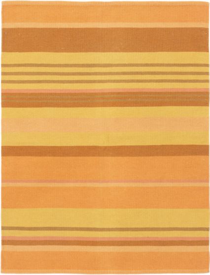 Indian Tribal Gabbeh 5'0" x 6'6" Flat-Weave Wool Kilim 