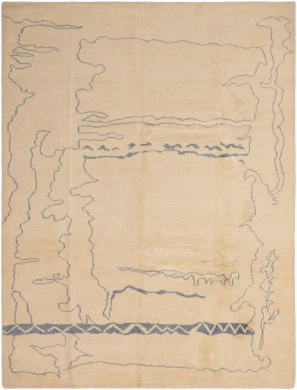 Indian Arlequin 9'0" x 11'10" Hand-knotted Wool Rug 