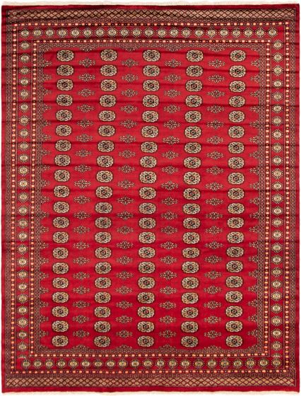 Pakistani Finest Peshawar Bokhara 8'0" x 10'2" Hand-knotted Wool Rug 