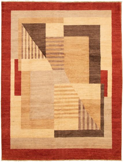 Pakistani Peshawar Ziegler 7'10" x 10'6" Hand-knotted Wool Rug 