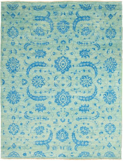 Pakistani Peshawar Ziegler 9'0" x 11'10" Hand-knotted Wool Rug 