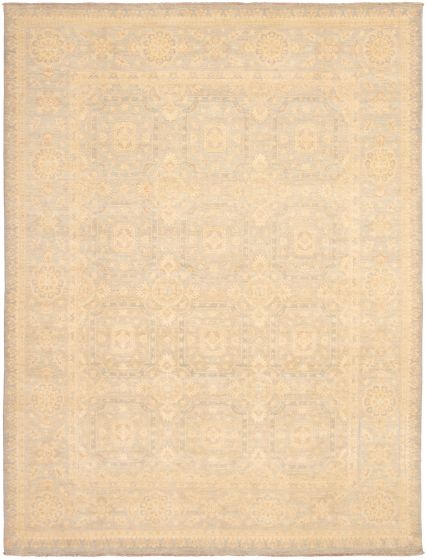 Pakistani Peshawar Oushak 9'2" x 12'1" Hand-knotted Wool Rug 