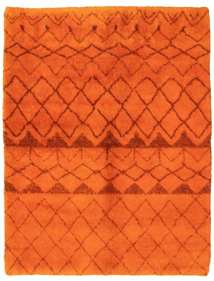 Indian Tangier 6'1" x 7'10" Hand-knotted Wool Rug 