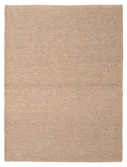 Indian Sienna 5'4" x 7'3" Braided Weave Wool Rug 