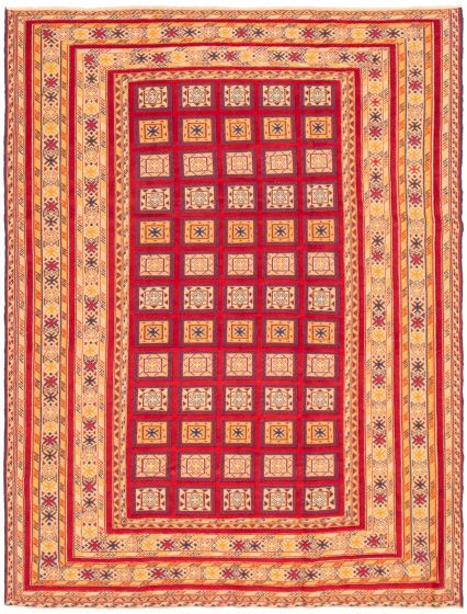 Afghan Tajik Caucasian 6'7" x 9'0" Hand-knotted Wool Rug 