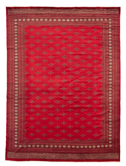 Pakistani Finest Peshawar Bokhara 10'0" x 13'3" Hand-knotted Wool Rug 