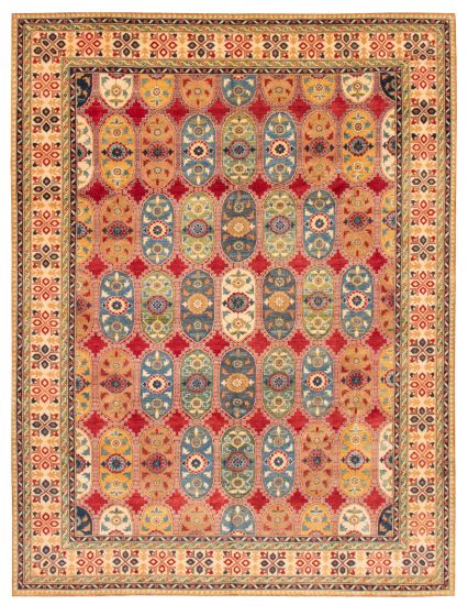 Afghan Finest Ghazni 9'1" x 11'11" Hand-knotted Wool Rug 