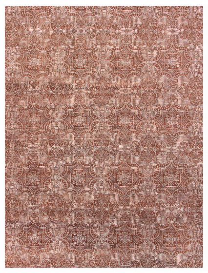Indian Mystique 8'10" x 11'7" Hand-knotted Silk & wool Rug 