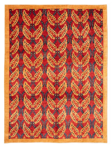 Pakistani Finest Peshawar Ziegler 8'8" x 11'6" Hand-knotted Wool Rug 