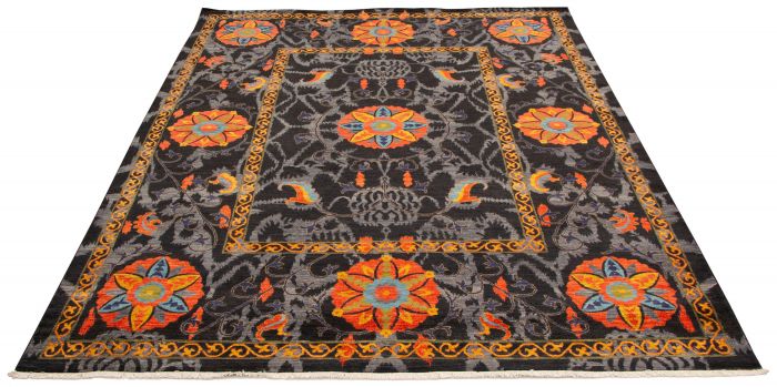 Pakistani Lahore Finest Collection 9'1" x 12'0" Hand-knotted Wool Rug 