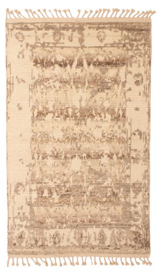 Indian Tangier 4'11" x 8'2" Hand-knotted Wool Rug 