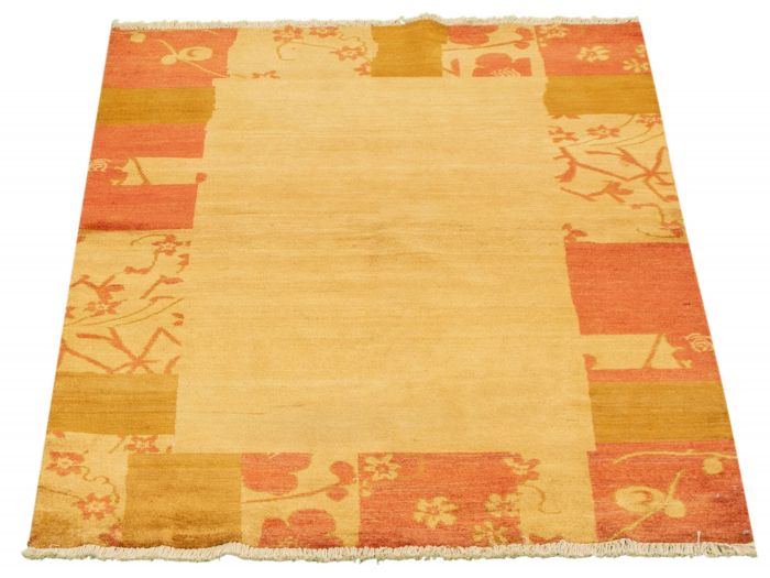 Pakistani Peshawar Ziegler 4'0" x 6'6" Hand-knotted Wool Rug 