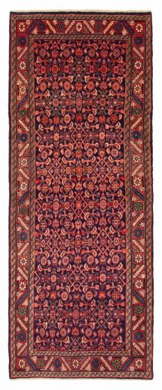 Persian Style 3'6" x 9'3" Hand-knotted Wool Runner Rug 